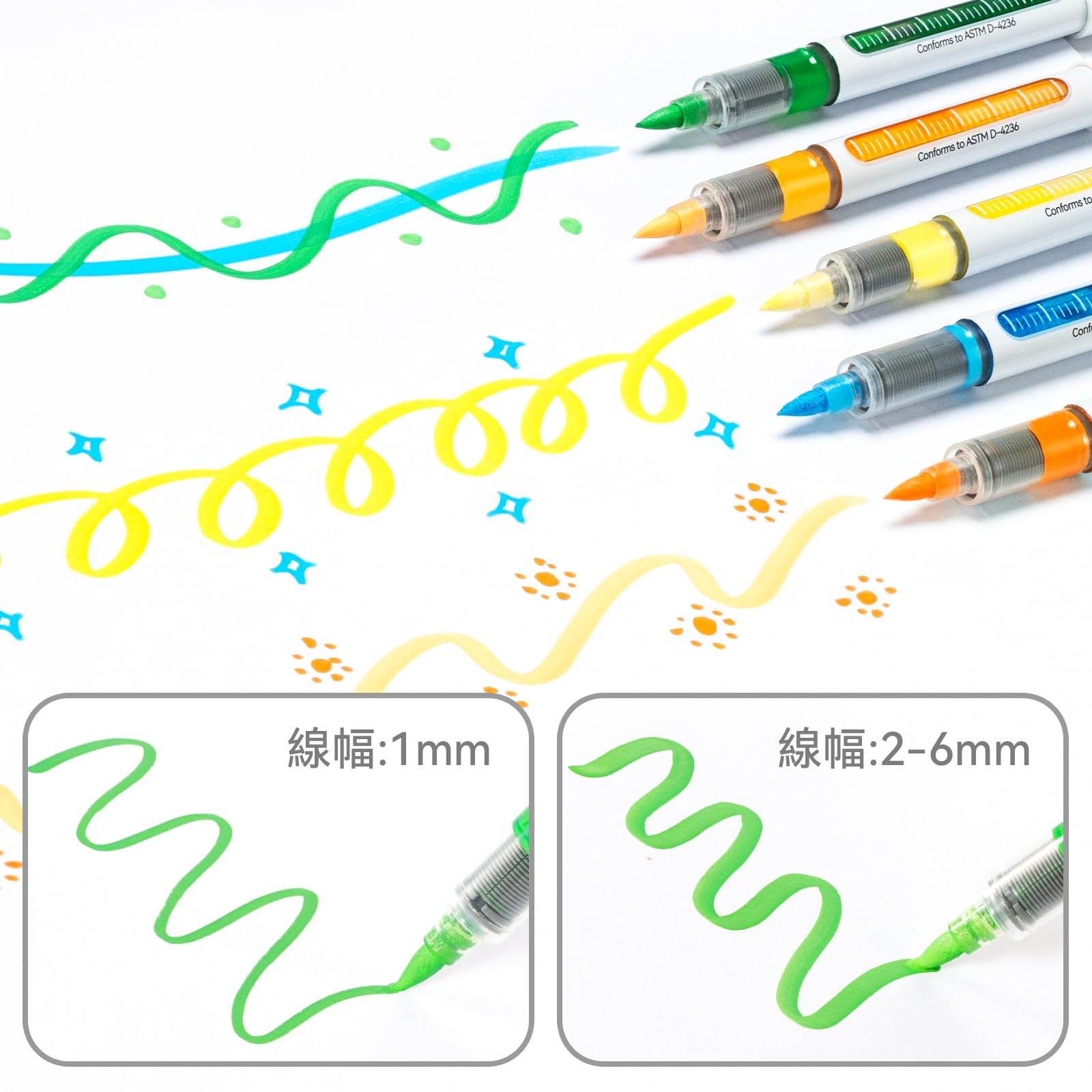 Amazon | Ohuhu アクリルマーカー 筆タイプ 24色セット 直液式