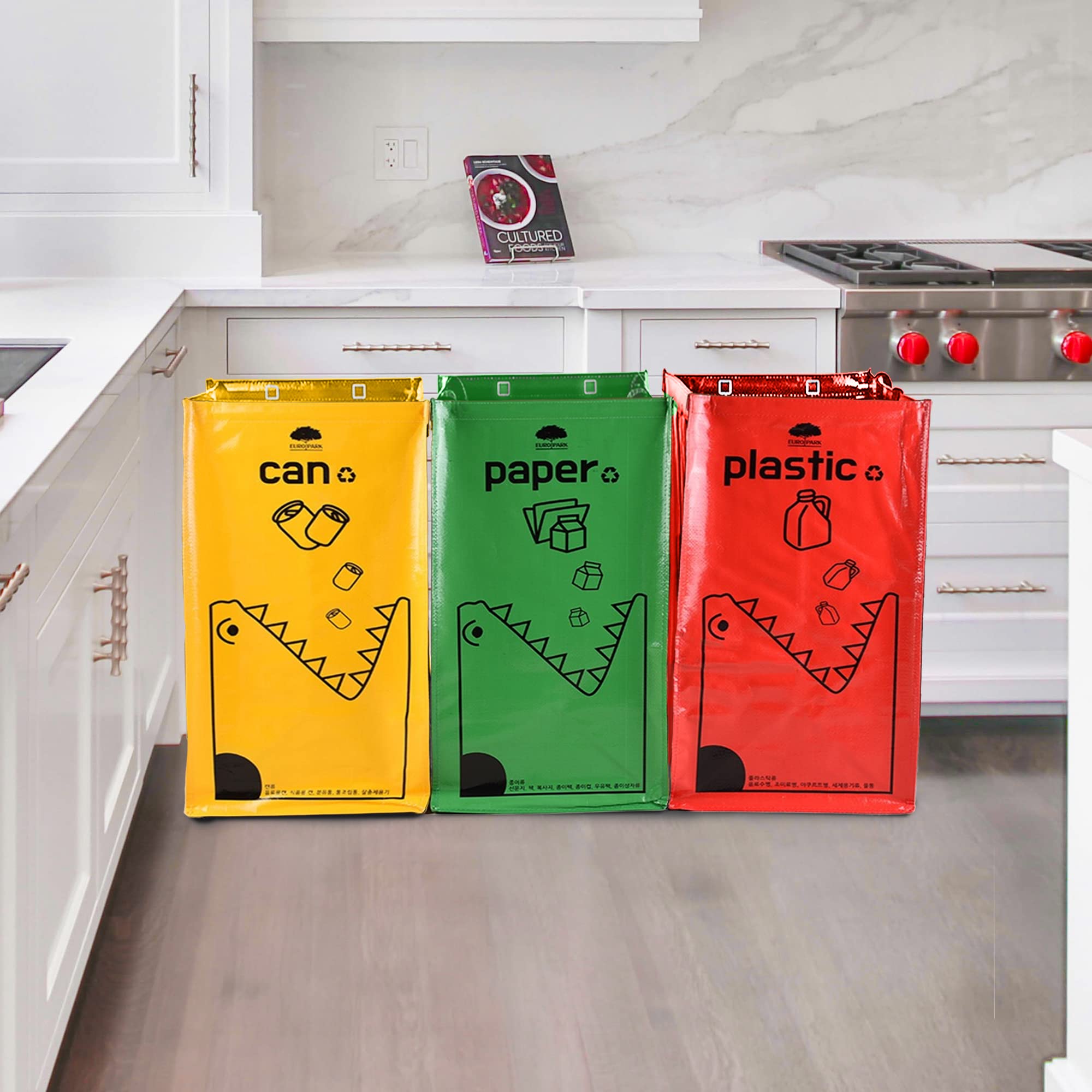 Reusable Recycling Bags Recycling Bags 3-Pack - 42 Gallon Total ...
