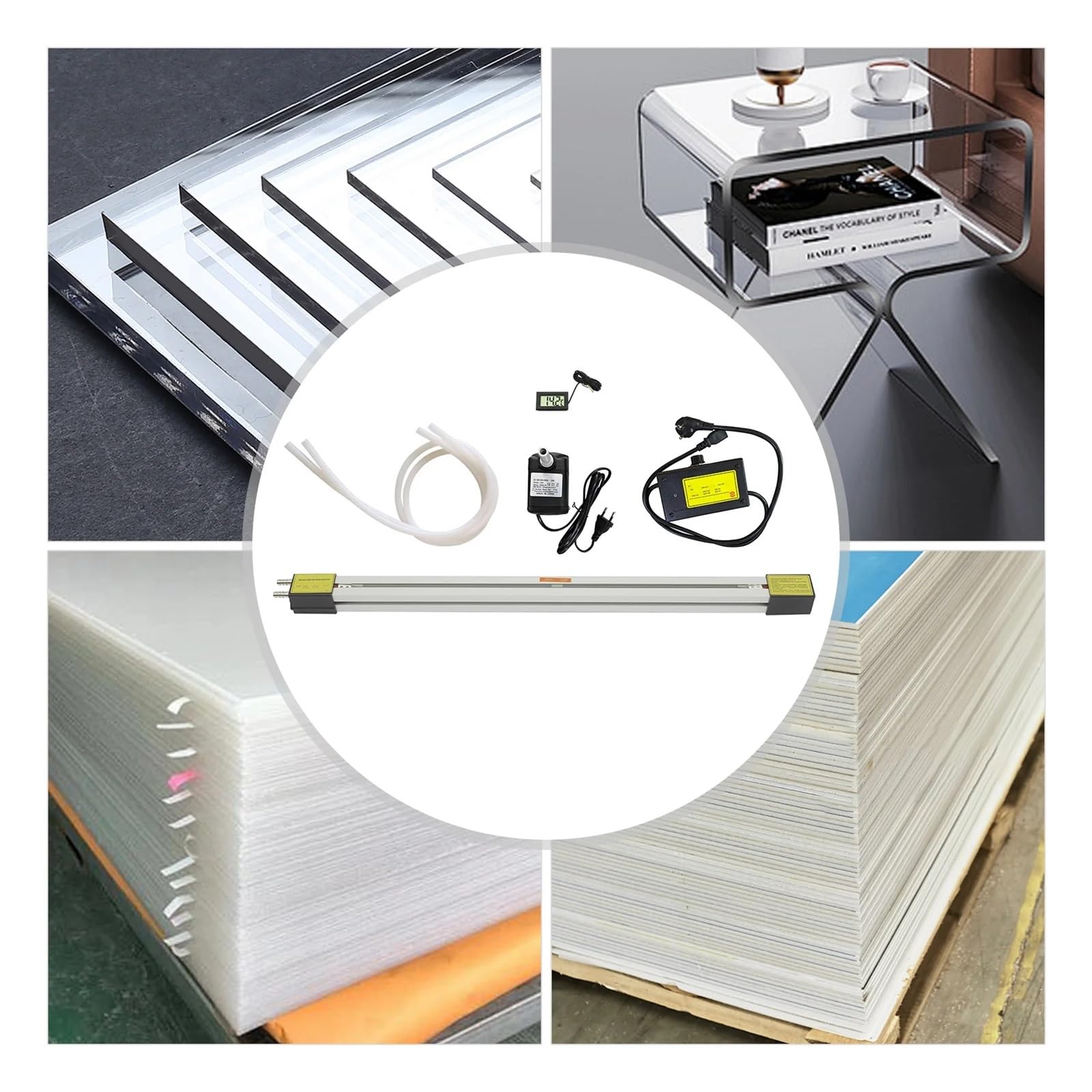 Calentador de máquina dobladora de PVC acrílico de 60 cm, temperatura ajustable para decoración, ingeniería, fabricación de carteles, vitrinas para hacer carteles