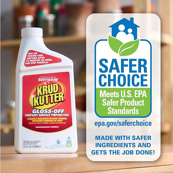 Krud Kutter GO326-6PK Gloss Off Prepaint Surface Preparation Cleaner, 32 oz, 6 Pack