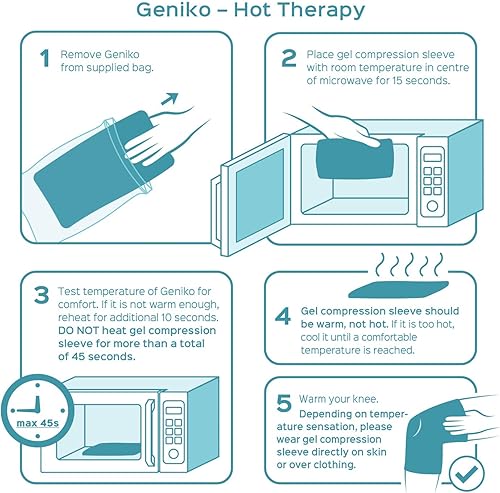 Vista 2 de bonmedico Geniko - Rodillera con gel, manga de compresión de rodilla para aliviar el dolor como una compresa fría y caliente, para hombres