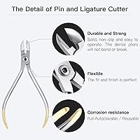Vista 4 de Alicates de corte de ligadura dental, alicates de corte de alambre de luz ortodóntica, instrumentos con punta, herramienta de instrumento dental