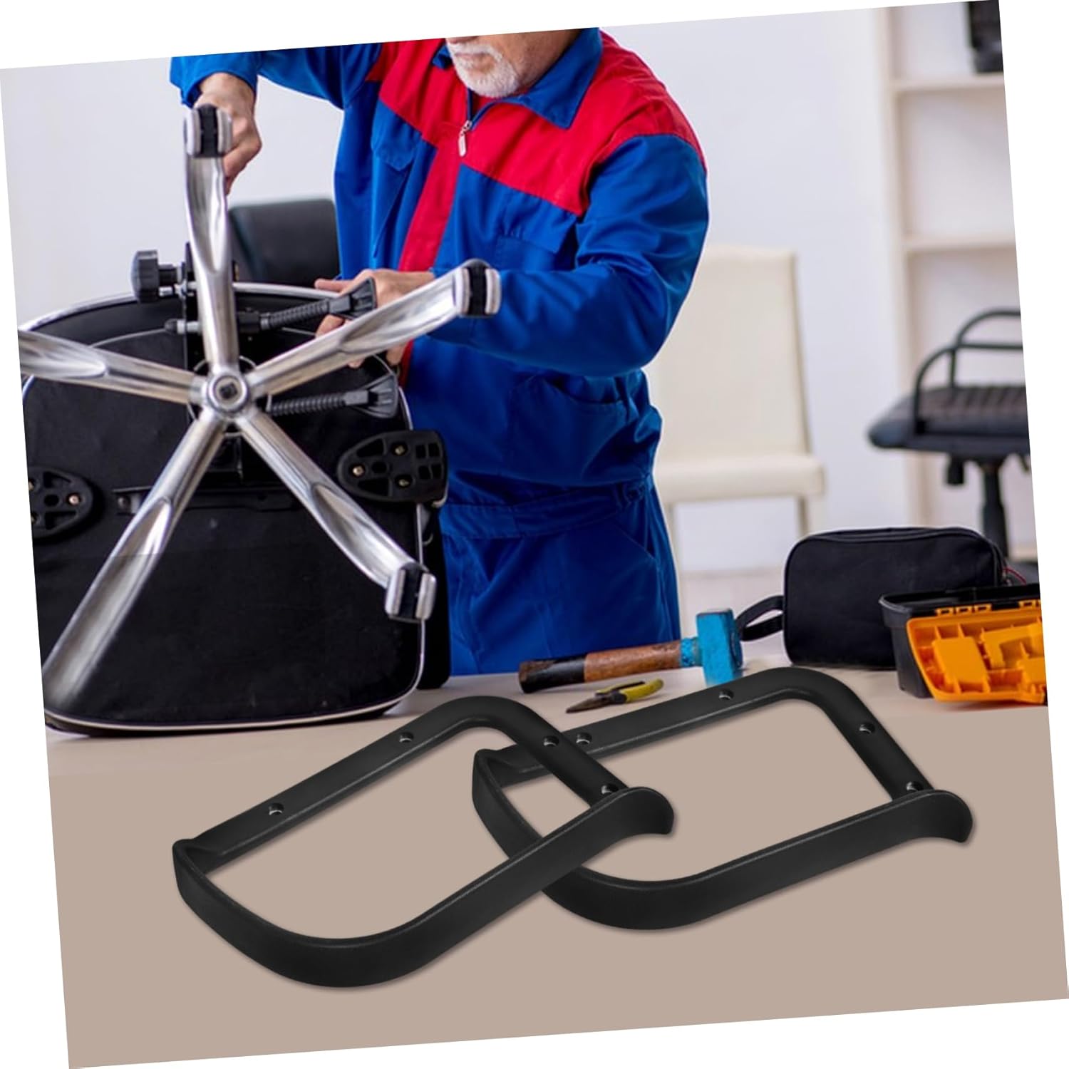 2pcs Sturdy Armrest Replacement for Office Chairs Wear-Resistant Arm Rests for Comfortable Support Easy Installation for Home Workplace Use for Office Workers and Seniors