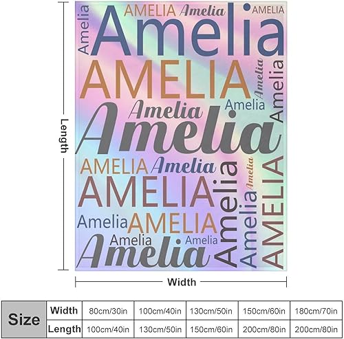 Miniatura 4 de Manta personalizada para niños y adultos con nombre, manta de bebé personalizada para niños y niñas, manta personalizada con nombre, 30 x 40 pulgadas