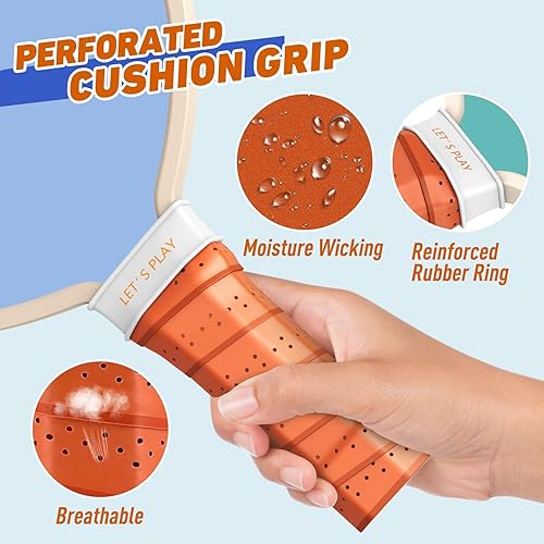 Miniatura 4 de Juego de 4 palas de pickleball de madera prémium con 4 bolas de pickleball para interiores y exteriores y 1 bolsa de transporte, raquetas de