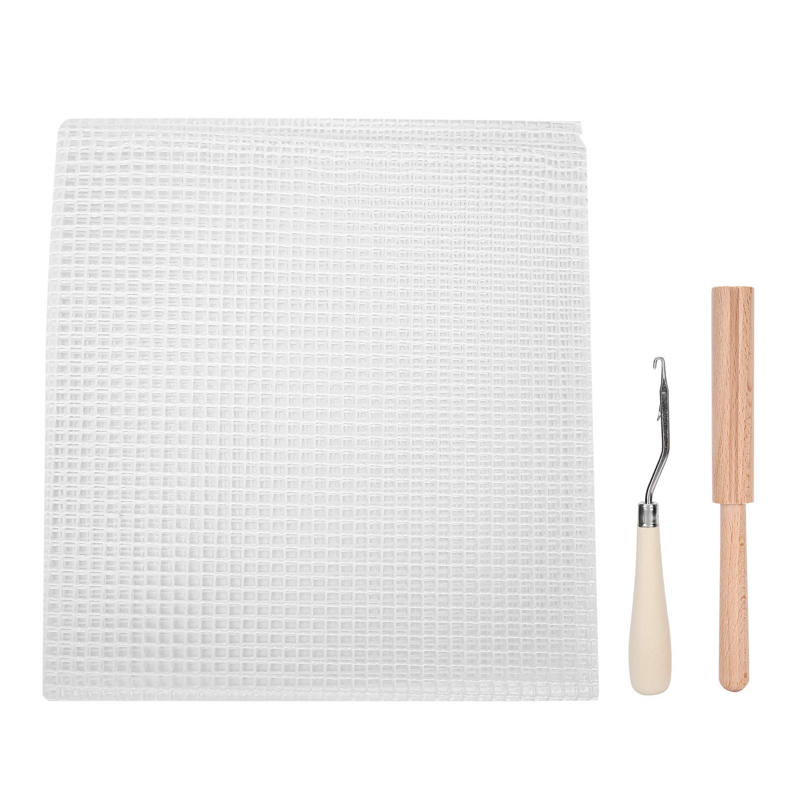 Mesh Fabric Carpet Woven Grid Cloth Handwork Hand Made Carpet Knitting Kit