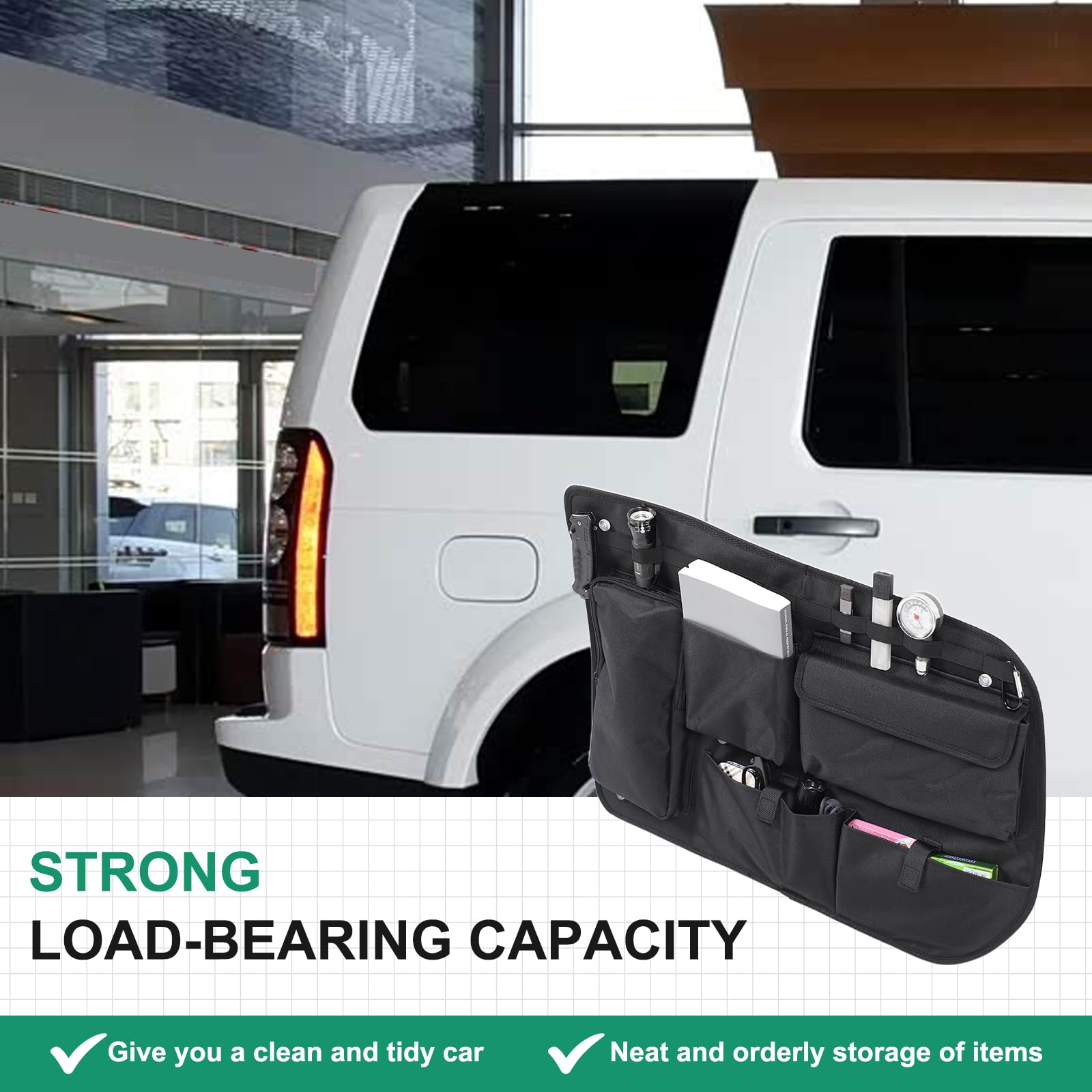 METYOUCAR Organizador de maletero de coche para L&a&nd R&o&ver Discovery 4 LR4 2010-2016, bolsa de almacenamiento para maletero, bolsa de herramientas con impermeable, multifuncional, gran capacidad