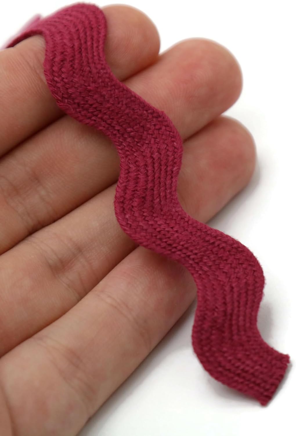 Cotton RIC Rac Trim - 3/4 Inch - 27 Yards - Wave Bending Fringe Trim Cotton Lace Ribbon RIC Rac Trim for Sewing Clothes Gift Wrapping Home Party Decoration CTR0207