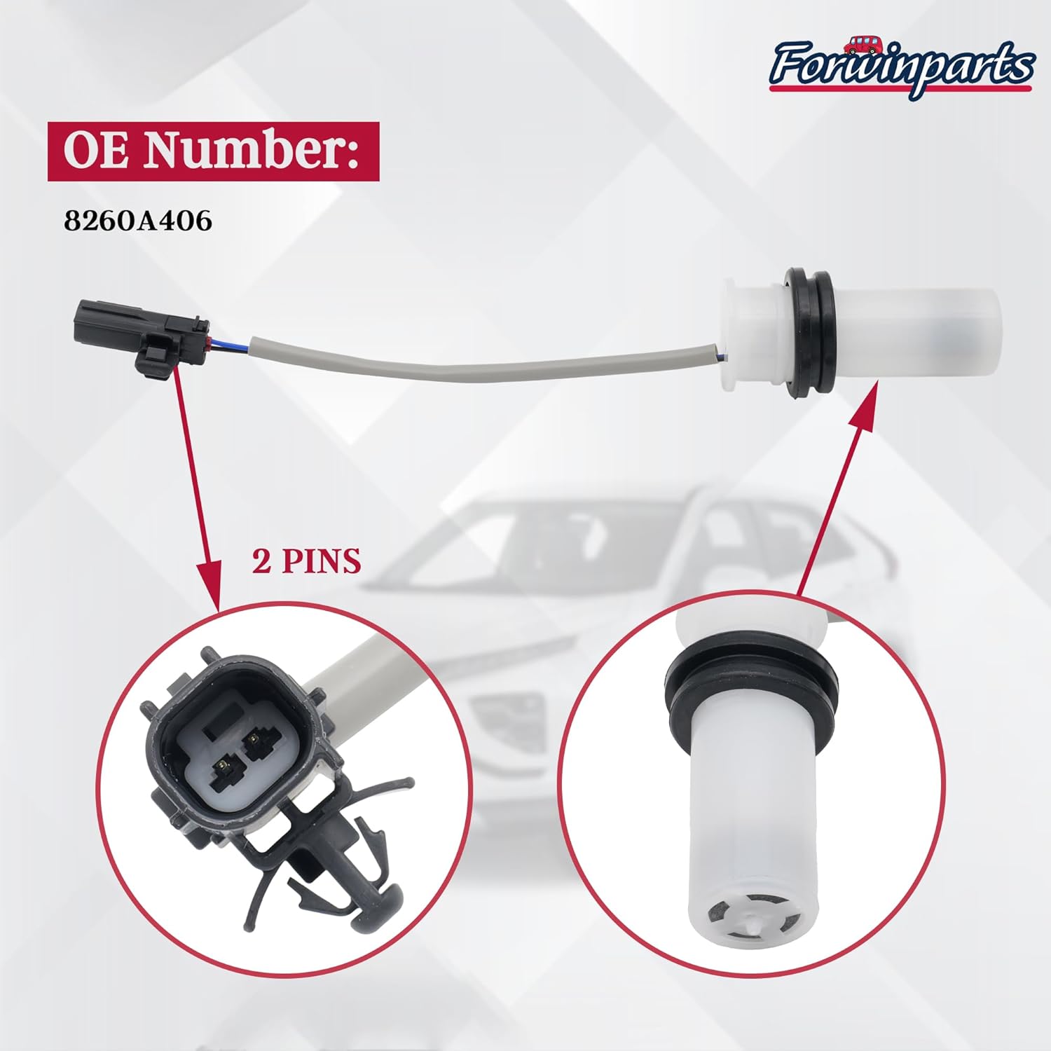 Forwinparts 8260A406 Washer Fluid Level Sensor for Mitsubishi Outlander PHEV 2018-2022 Windshield Washer Level Sensor 2014-2020 Mitsubishi Outlander 2018-2025Eclipse Cross 2016-2025 Outlander Sport