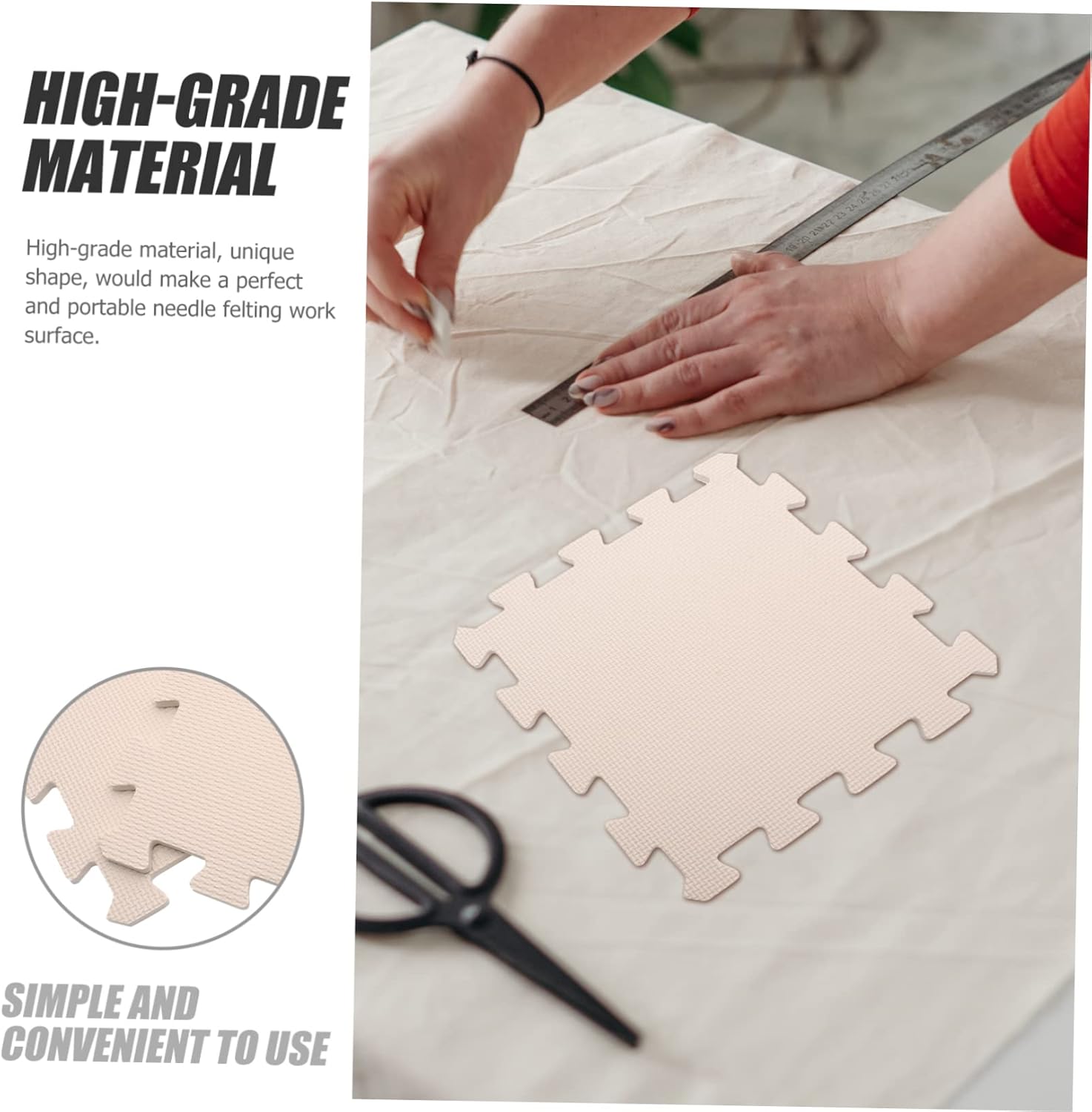 VICASKY Blocking Mats for Knitting 9 Pieces Extra Thick Blocking Boards with Grids for Needlework or Crochet