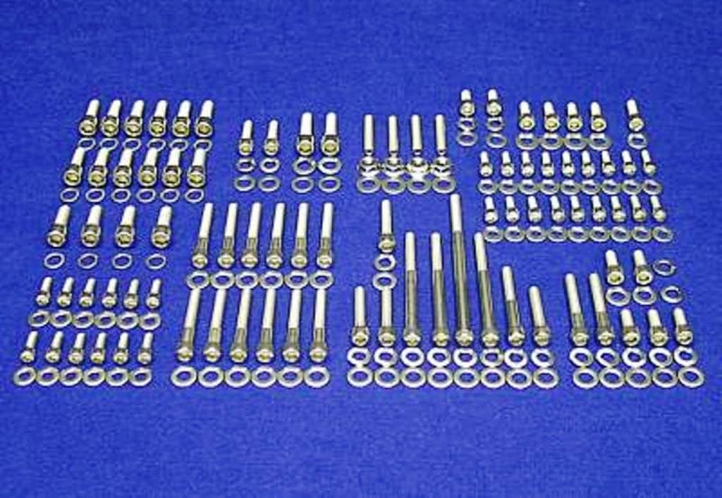 ALLOYBOLTZ- COMPATIBLE WITH FORD SMALL BLOCK SBF 260 289 302 STAINLESS STEEL ENGINE ALLEN BOLT KIT FITS DRIVERS SIDE PUMP INLET TYPE ONLY