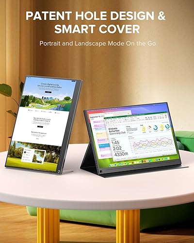 Miniatura 7 de UPERFECT Monitor portátil QLED de 2.5 K, monitor portátil QHD de 16 pulgadas 2560 x 1600 QHD para juegos HDR FreeSync Monitor para laptop con VESA y