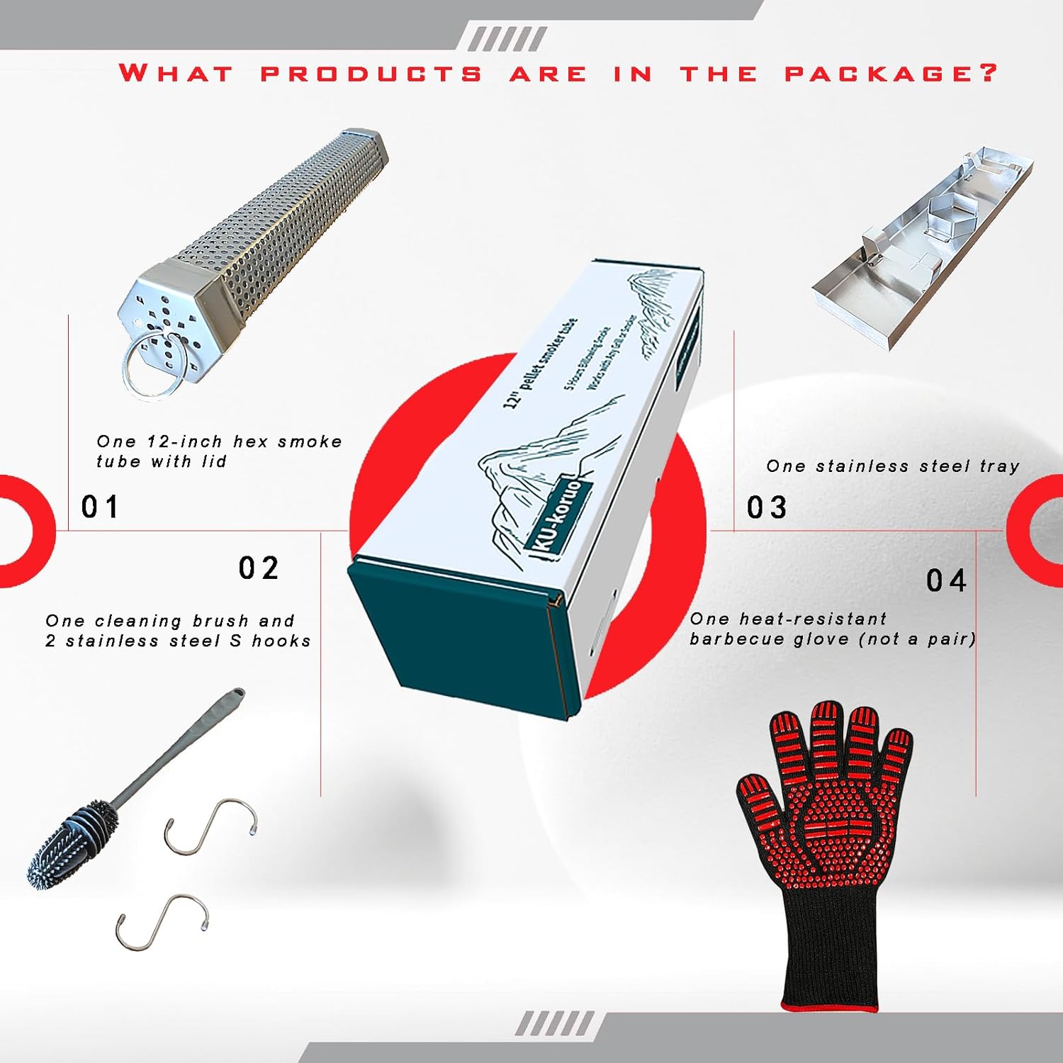 2X12" Smoke Tube for Pellet Smoker and 12" Pellet Smoker Tube