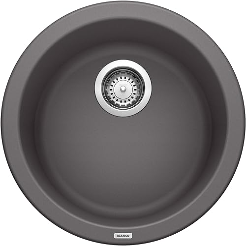 BLANCO, Cinder 518911 RONDO SILGRANIT - Fregadero de barra redonda para empotrar o empotrar