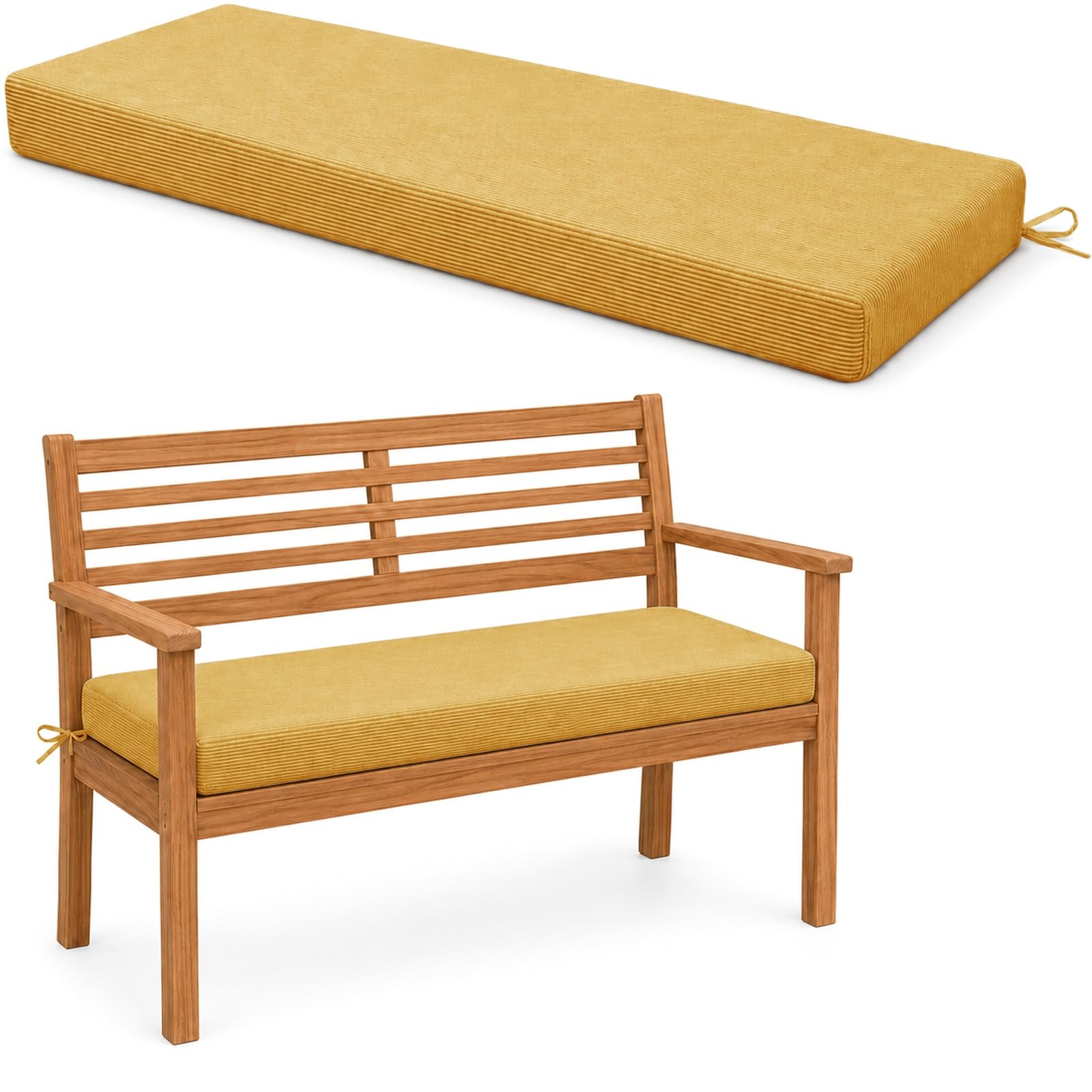 Corduroy Bench Cushion – 2/3/4 seater Garden Bench Cushion Indoor/Outdoor