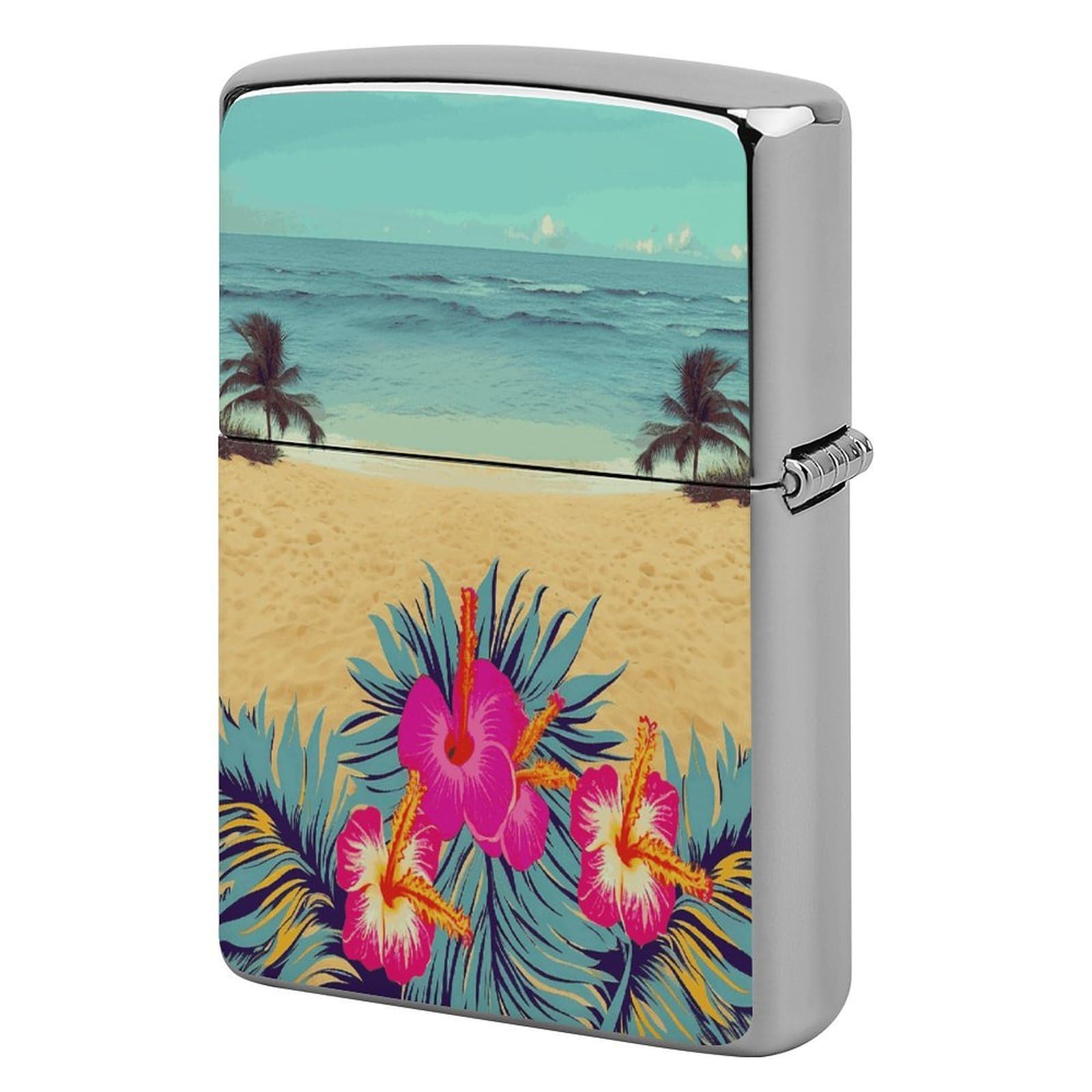 Btcowzrv Style Hello Hawaii Metal Lighter Case Sleeve Cover Holder