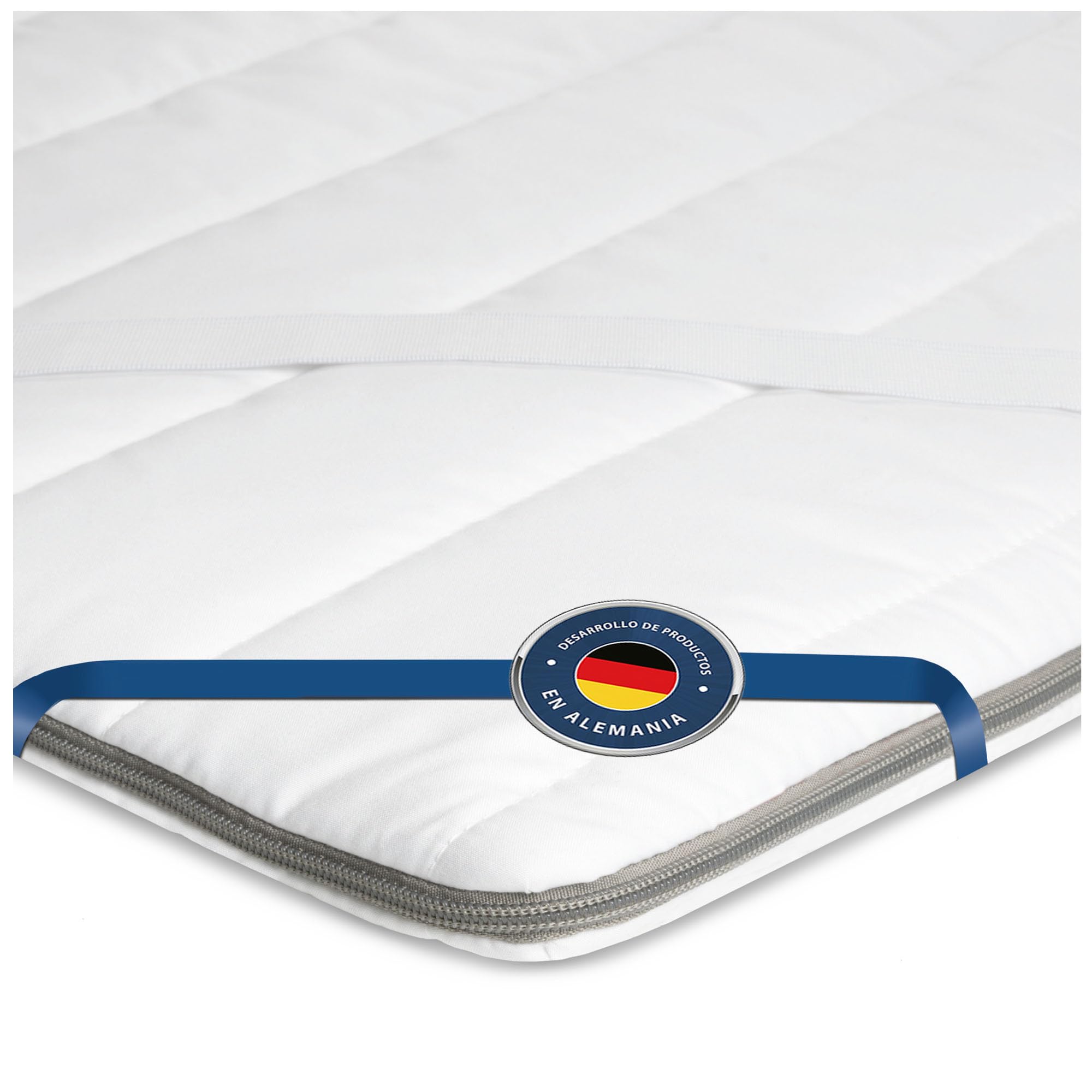BMM Topper 140x200 cm Classic Basic, Grado de firmeza H2 Suave, Topper de Espuma fría, Certificado Öko-Tex, cubrecolchón ortopédico, Altura 4 cm, Topper producido en Alemania.
