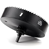 Vista 8 de Sierra perforadora de 3 1/2" (89 mm) para madera y plástico, broca de núcleo de cortador de agujeros bimetálico HSS para paneles de yeso, tableros