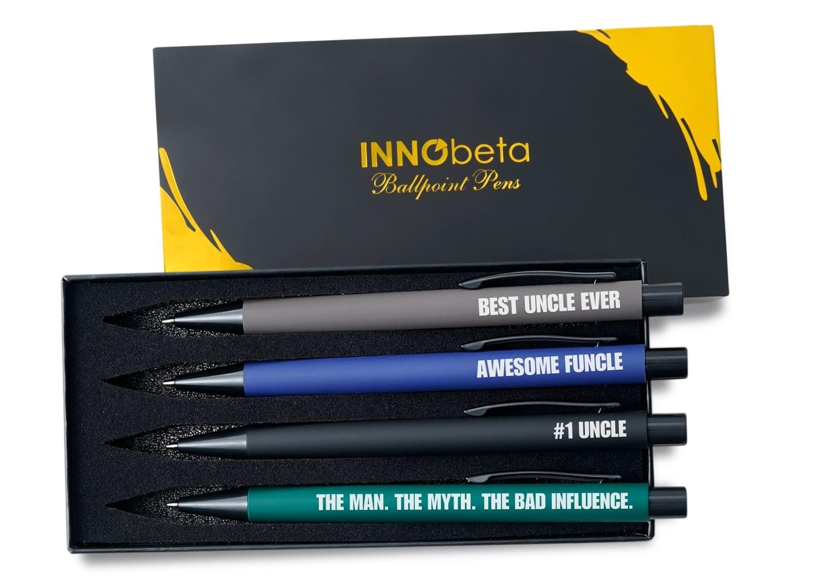 InnoBeta Uncle Gifts from Niece Nephew, Ballpoint Pen Set of 4, on Father's Day