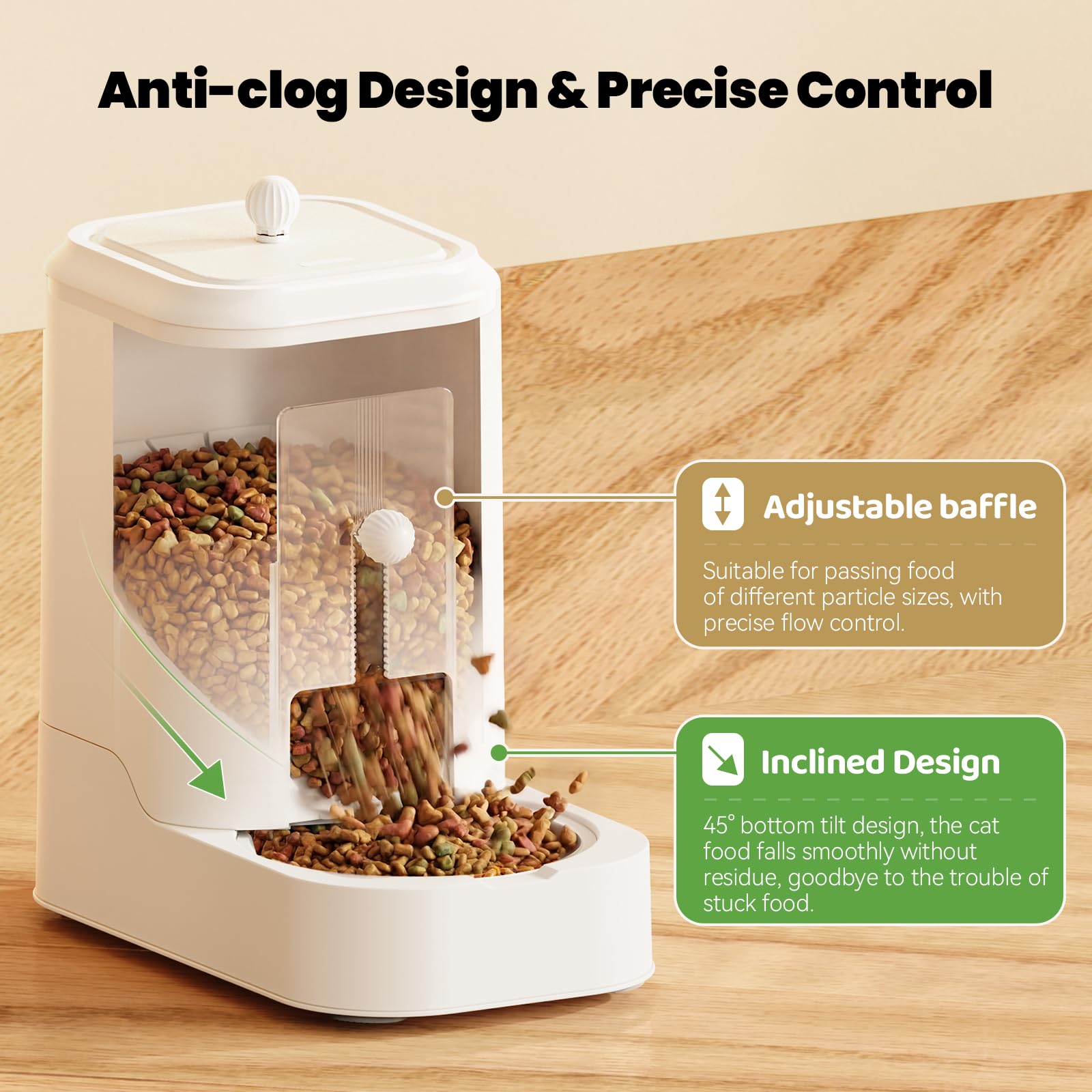 JUNSPOW Distributore automatico di ciotole per cani e gatti, dispenser regolabile per cibo e mantenere il cibo asciutto, alimentatore automatico per animali domestici e abbeveratoio per cani e gatti