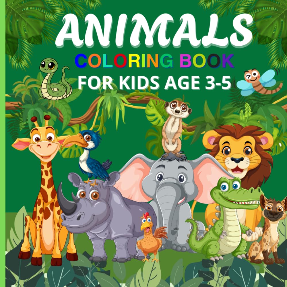 Animals Coloring Book: Bring the wonderful world of animals to life with this delightful coloring book!