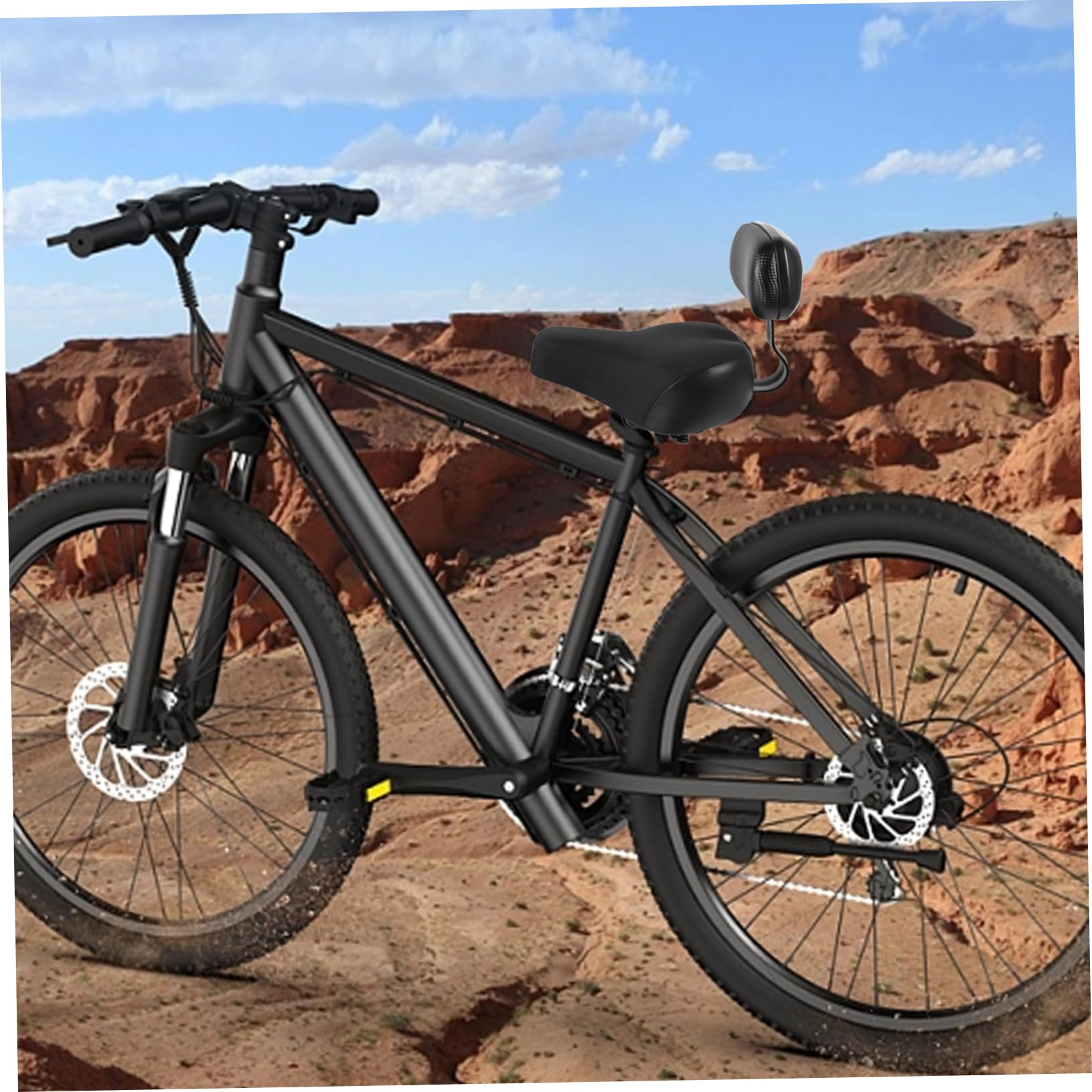 Siège Arrière de Vélo Noir en Fer, PU et Mousse, pour VTT