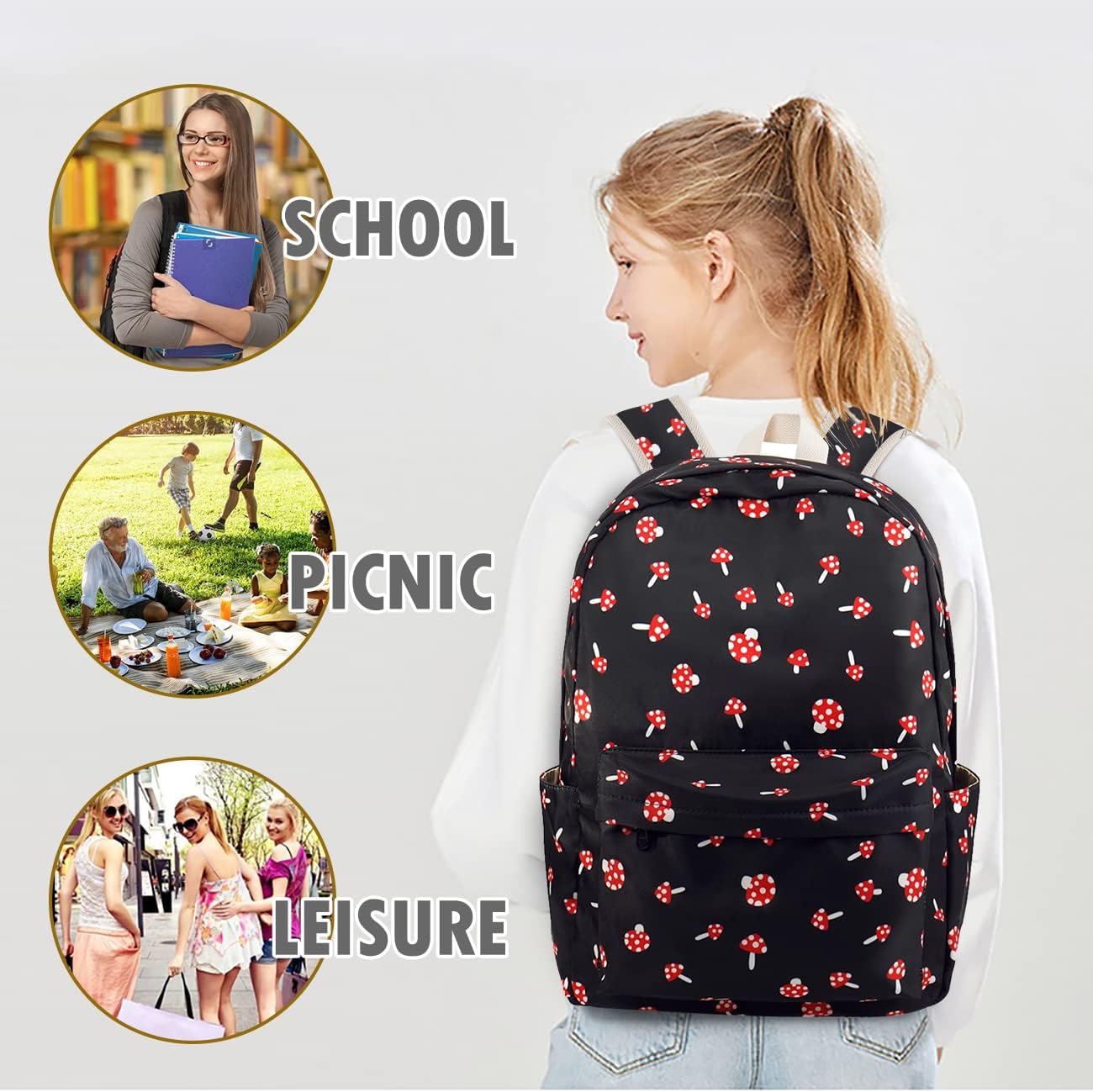 Kids School Bag 3-in-1 Bookbag Set, Junlion Laptop Backpack Lunch Bag Pencil Case