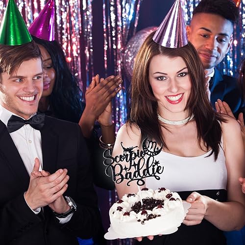 Miniatura 4 de Escorpio Baddie - Decoración para tartas de escorpio de gran energía, cumpleaños de Escorpio, decoraciones de fiesta de cumpleaños con temática del