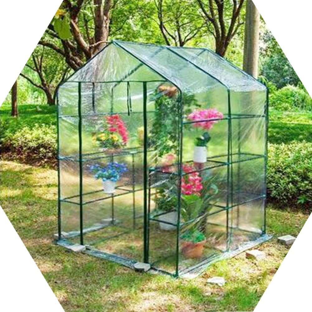 Invernadero Plastico, Casas Verdes Para El Jardín Refugio De Flores Tienda Al Aire Libre Fácil De Montar Marco De Metal Para Plantas De Semillero, Hierbas Y Flores En Cualquier Época Del Año