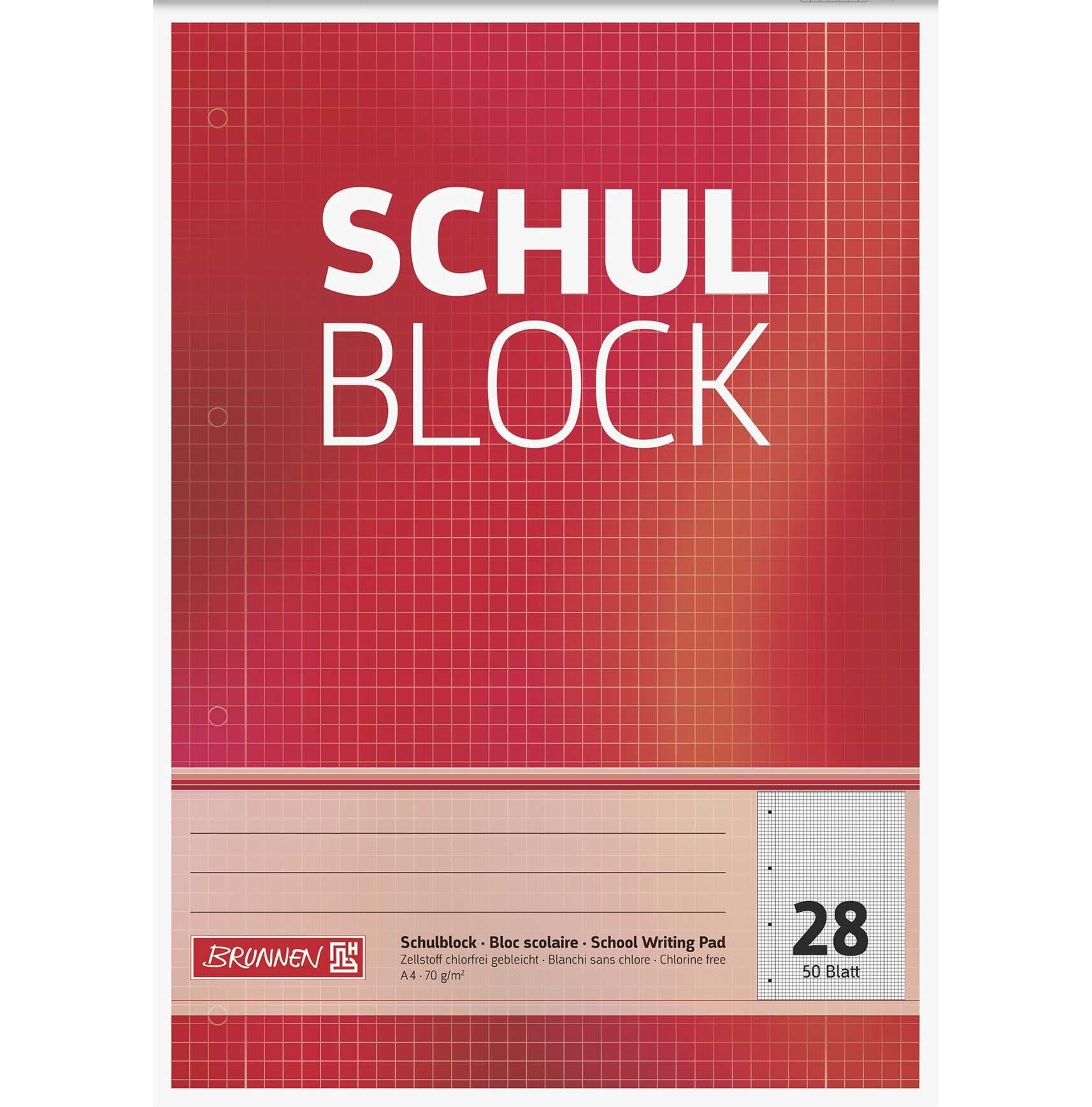 fuellermaus Schulblöcke Sparpack 10x liniert 10 x kariert - mit Rand 50 Blatt + 1 Kugelschreiber füllermaus