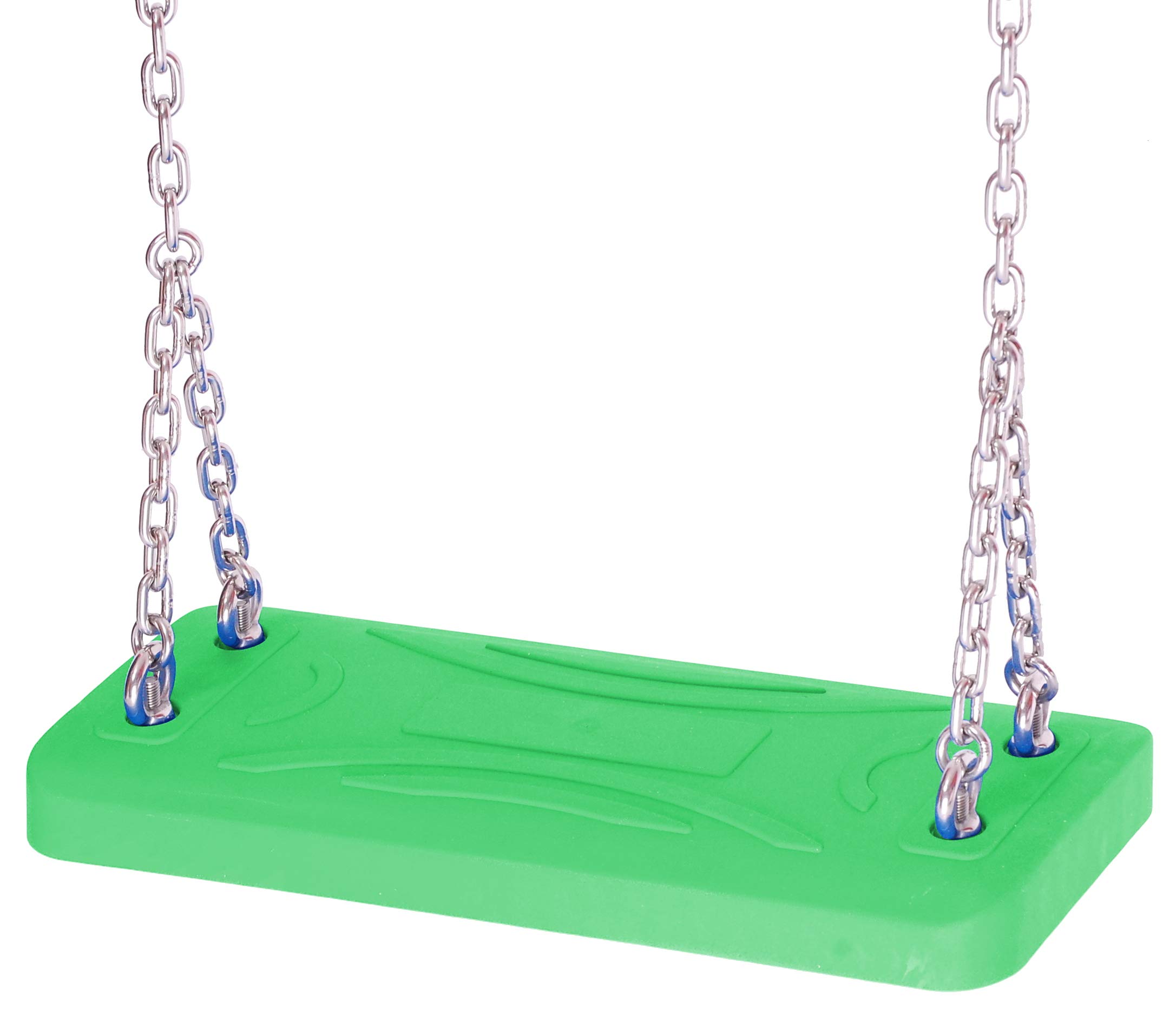 Just Fun Lux Seggiolino Altalena con Set di Catene in Acciaio Inossidabile 5mm – 1,8 m, Uso pubblico – Verde Mela