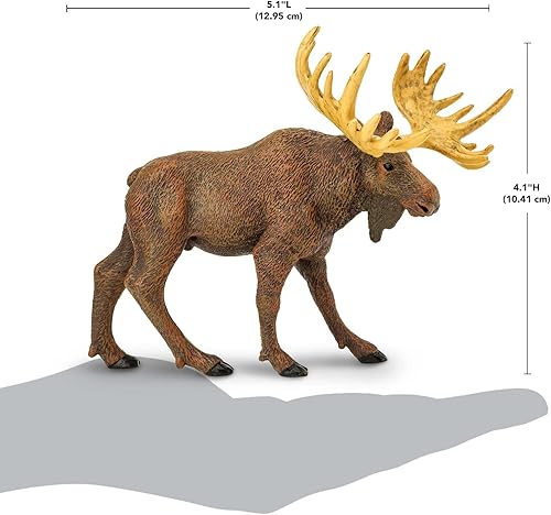 Miniatura 3 de Safari Ltd. Figura de alce – Figura de animal realista de 5 pulgadas – Juguete educativo para niños, niñas y niños a partir de 1 año