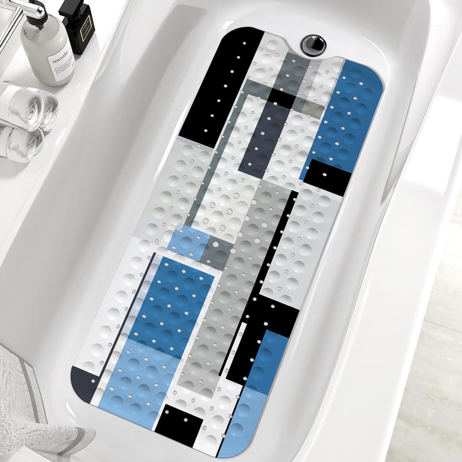Alfombrilla de baño lavable ideal para duchas familiares grandes