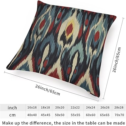 Miniatura 2 de Funda de cojín decorativa azul, verde, rojo, crema, Ikat, estilo bohemio, turco Ikat, azul, con cremallera, decoración de granja para dormitorio,