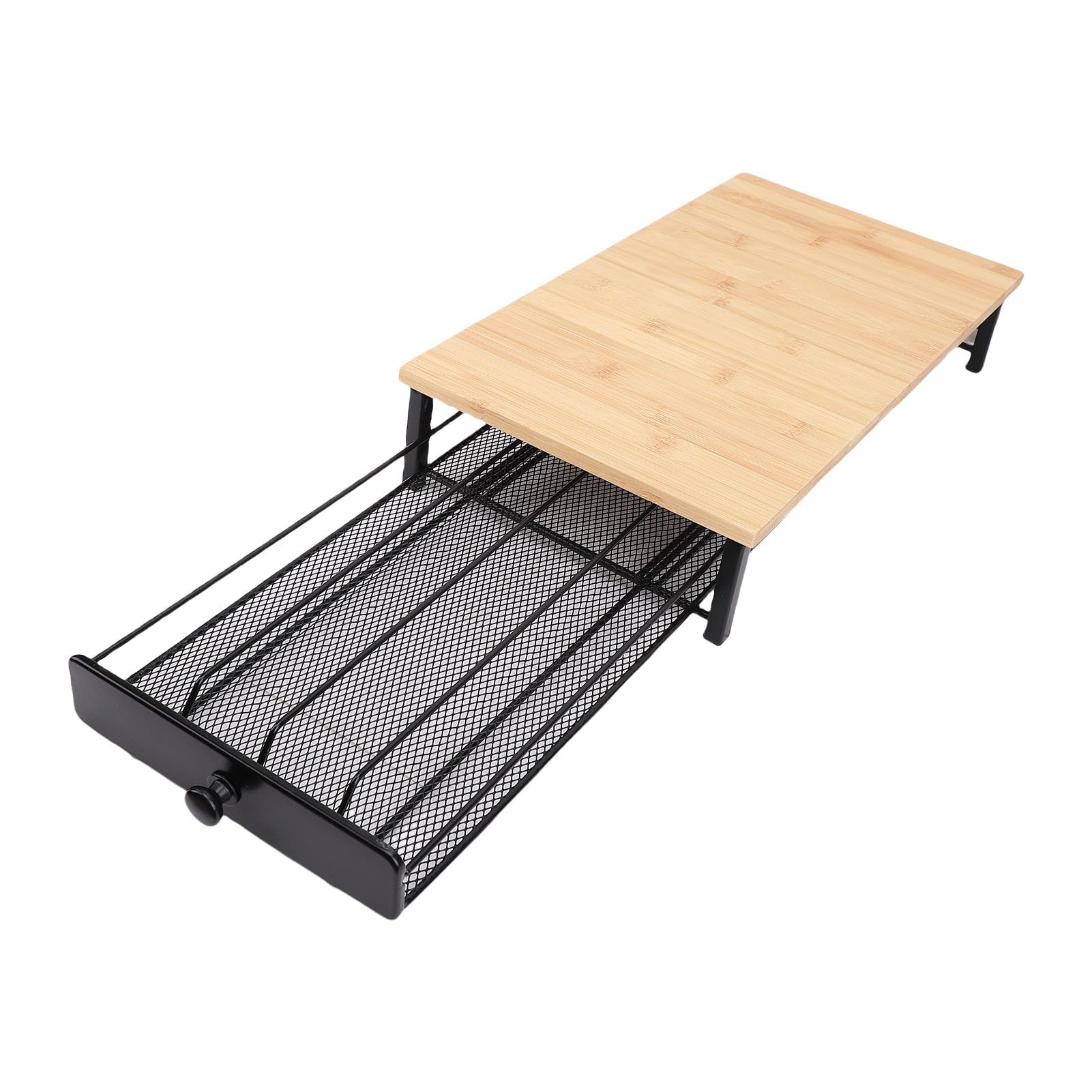 Organizador de Cajones para Cápsulas de café, Estante de Almacenamiento de Metal y Madera con Capacidad para 40 Cápsulas, Diseño que Ahorra Espacio en la Encimera para Cocina de Oficina en