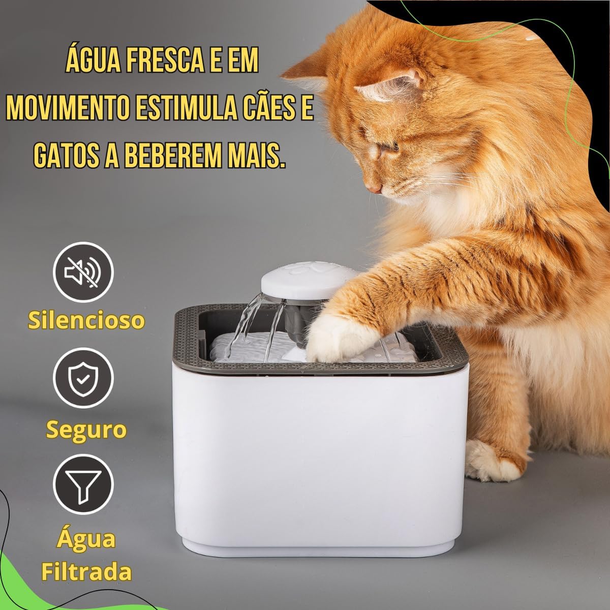 Fonte Bebedouro Elevado Automático De Água 2.5l Filtro Cães E Gatos Premium Pet