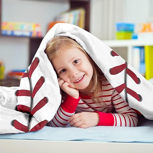 Miniatura 3 de KING DARE Manta de béisbol para niños y adultos, regalos de béisbol para niños de 6, 7, 8, 9, 10, 11, 12 años, para amantes del béisbol, para niños,