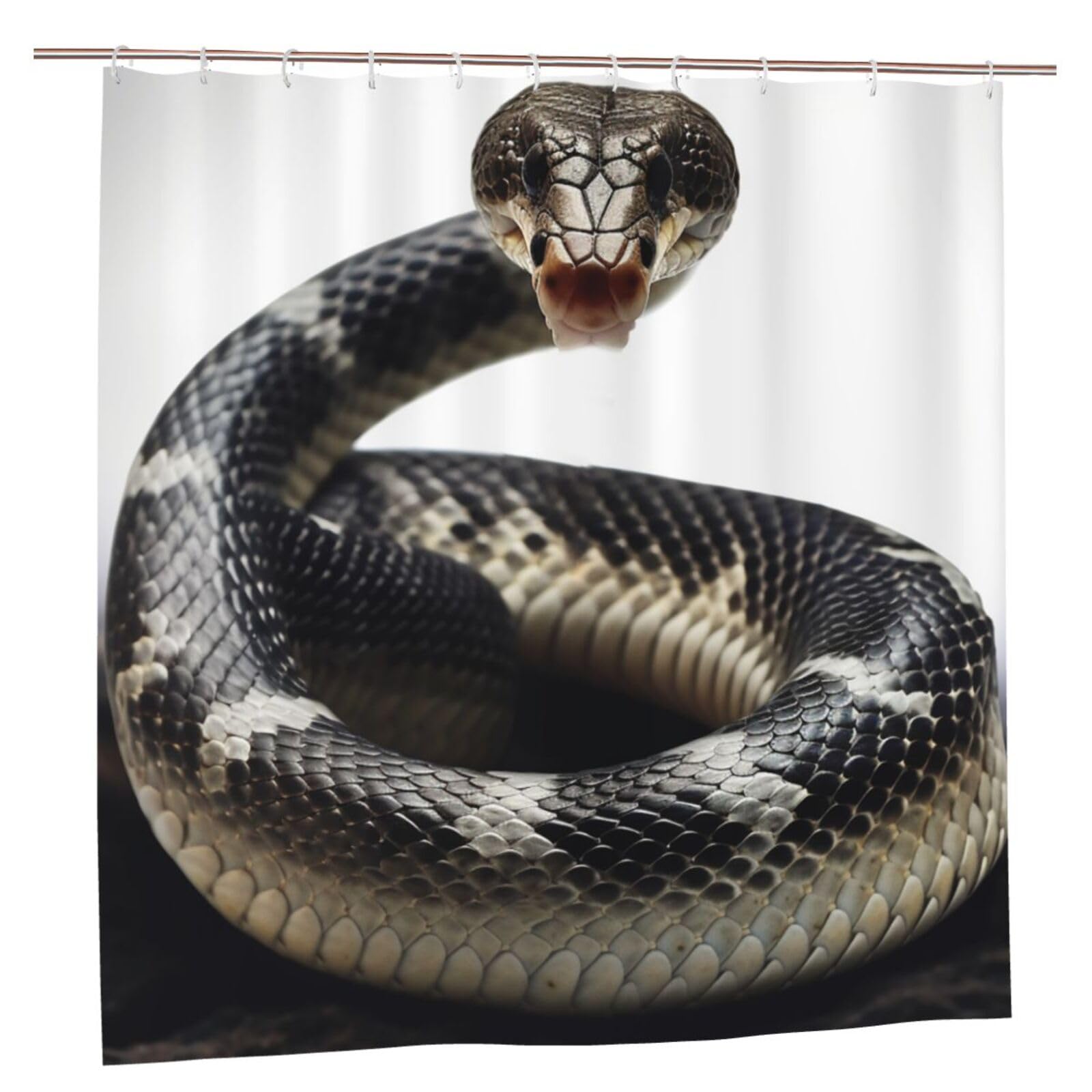 Rideau de douche motif serpent cobra 182x182 imperméable épais