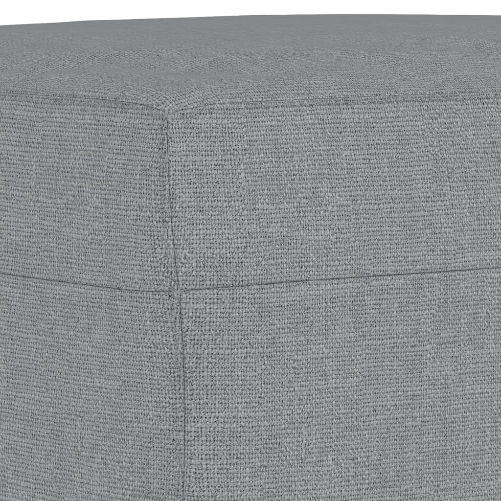 Conjunto de 4 piezas para salón, color gris claro, 198 x 77 x 80 cm, de tela, con sillón, 2 plazas, 3 plazas, taburete y cojín, moderno, resistente, para salón, hogar, oficina, balcón