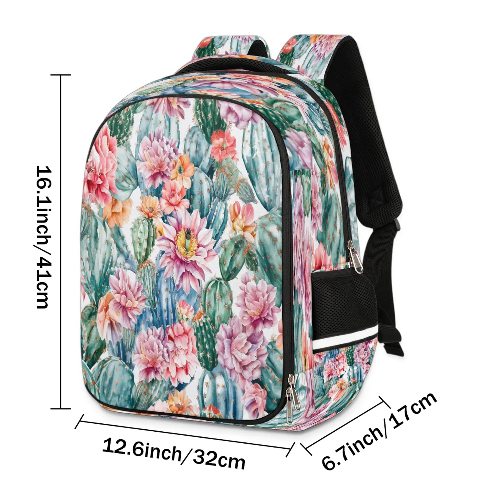 Kwiaty kaktus plecak wielofunkcyjny plecak o dużej pojemności szkolna torba na książki plecak turystyka podróż na co dzień laptop plecak torby na co dzień dla chłopców dziewcząt mężczyzn kobiet,