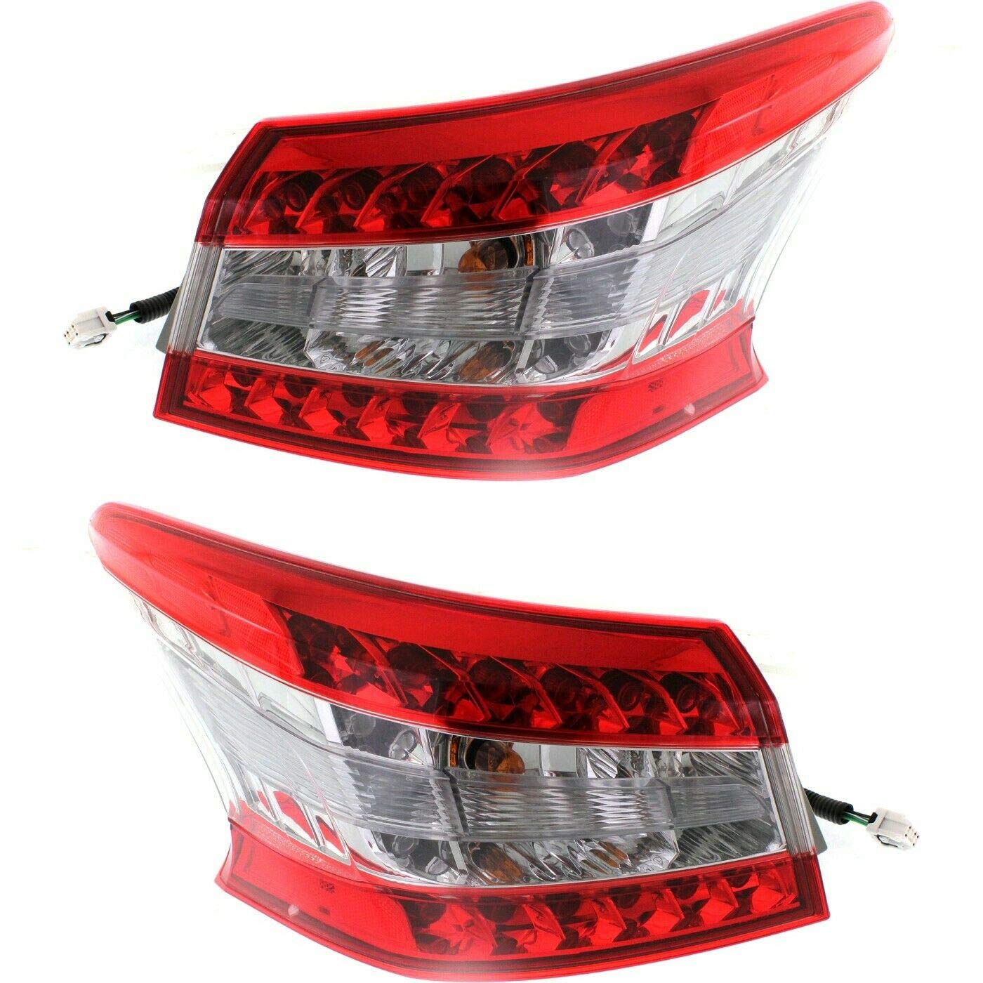 Saiyingli Pair Tail Light for 13-15 Sentra FE+S Sedan 13-15 Sentra S Sedan 13-15 Sentra SL Sedan 13-15 Sentra SR Sedan 13-15 Sentra SV Sedan 13-14 Sentra FE+SV Sedan LH RH Outer