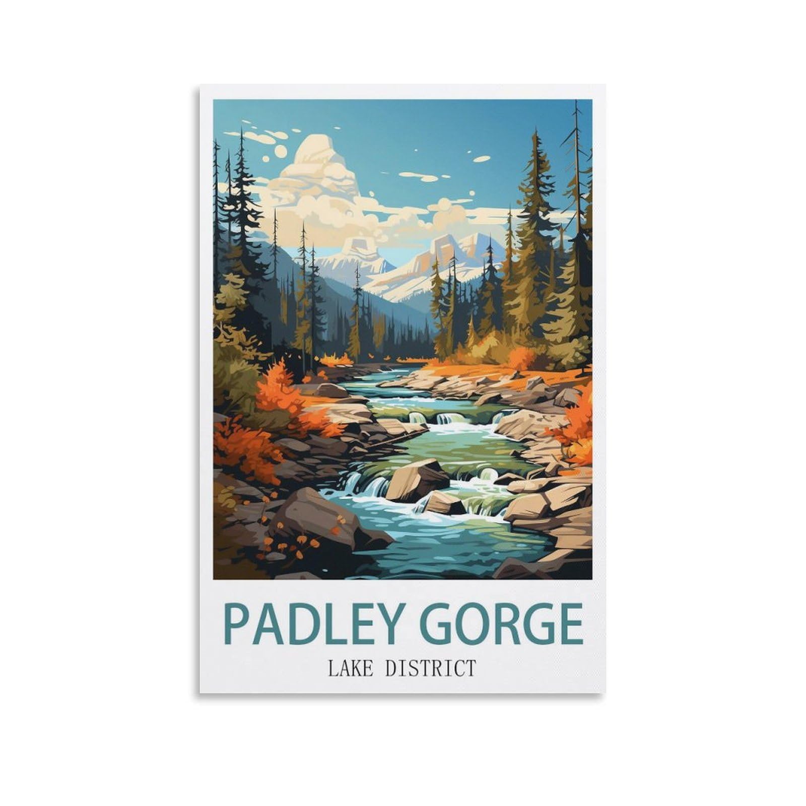 EZMLFA Diamond Painting Kits for Adults,Padley Gorge 5D Diamond Painting Kit for Adults Beginners, DIY Full Round Drill Gem Art Kits for Home 40x40cm