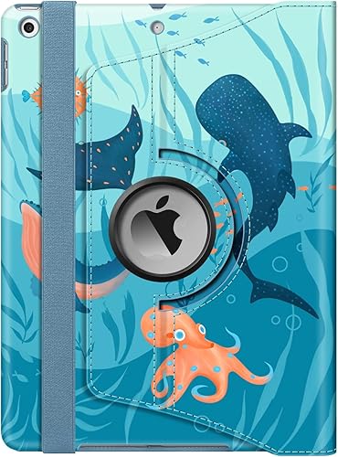 Vista 87 de Fintie - Funda giratoria para iPad de 9ª generación / 8ª generación / 7ª generación, de 10.2 pulgadas, funda giratoria en 360 grados, funda Azul
