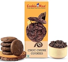 CookieMan Choco Chunk Cookies – 250g | Rich & Chewy Chocolate Chunk Australian Cookies | Baked to Perfection for Ultimate Indulgence | Perfect for Snacking, Sharing & Gifting