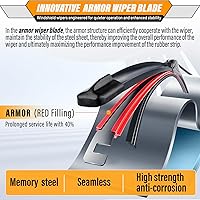 Vista 15 de AUTOBOO - Limpiaparabrisas de repuesto 26 + 20 pulgadas con limpiaparabrisas trasero de 12 pulgadas para BMW X3, X4, 2018, 2019, 2020, 2021, 2022