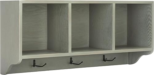 Miniatura 4 de SAFAVIEH American Homes Collection Alice Shady - Estante de pared blanco Gris cenizo,Gris ceniza/blanco,Gris,Rojo / Blanco,Blanco