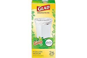 Glad Gain Medium Drawstring Trash Bags: The Odor-Killing Champs