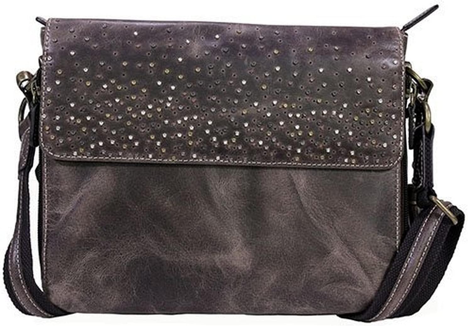 Gun Tote'n Mamas Distressed Brown Leather Crossbody Organizer Purse