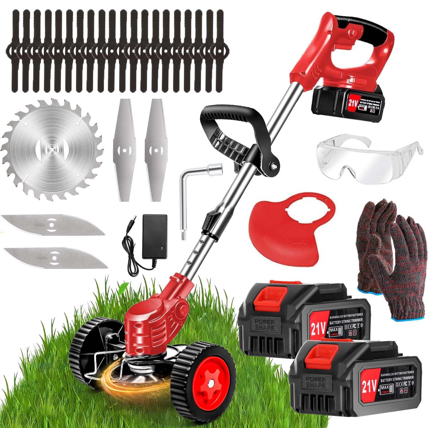 Buy Electric Weed Wacker Cordless Weed Eater Battery Powered 21V Grass