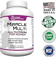 Vista 5 de Hybrid Nutraceuticals MiracleMulti Multivitamínico para mujer con probióticos, biotina, ácido fólico, enzimas + mezcla de frutas y verduras, apoyo